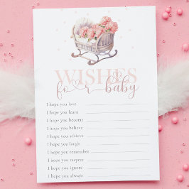 Lámina Deseos De La Cesta Del Bebé Para La Partida Del Be