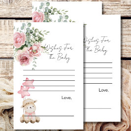 Lámina Deseos de la flor rosada de cordero dulce de caza