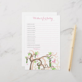 Lámina Deseos De Pea Niña En Un Juego De Baby Shower De P