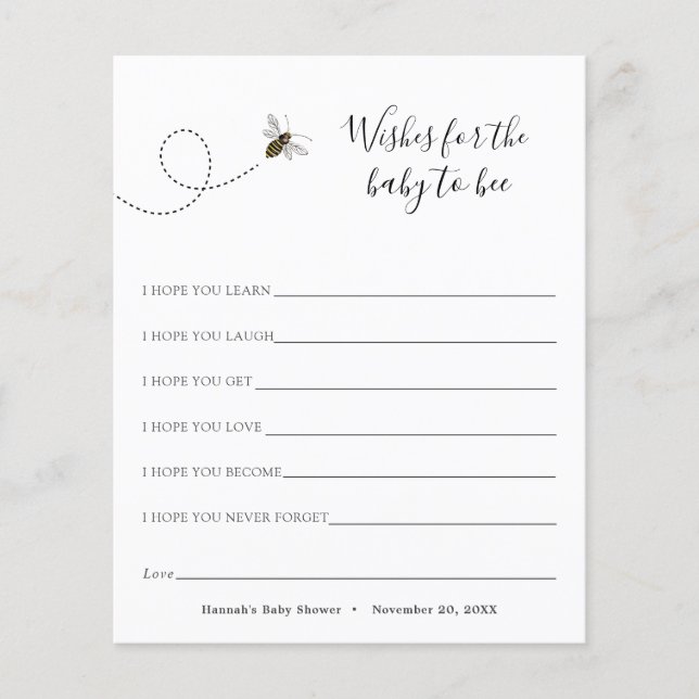 Lámina Deseos de que el bebé se vaya (Anverso)