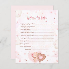 Lámina Deseos Del Corazón Rosa Para El Juego De Baby Show