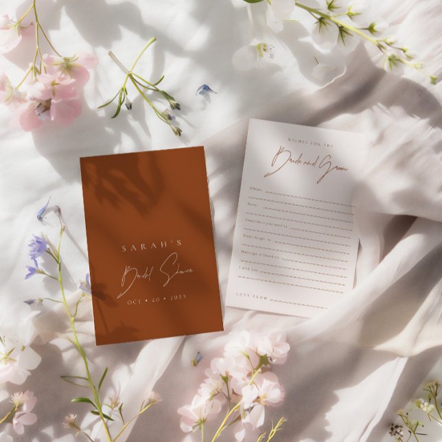 Lámina Deseos Del Juego De Ducha Bridal Bride & Groom (Wishes For The Bride & Groom Bridal Shower Game)