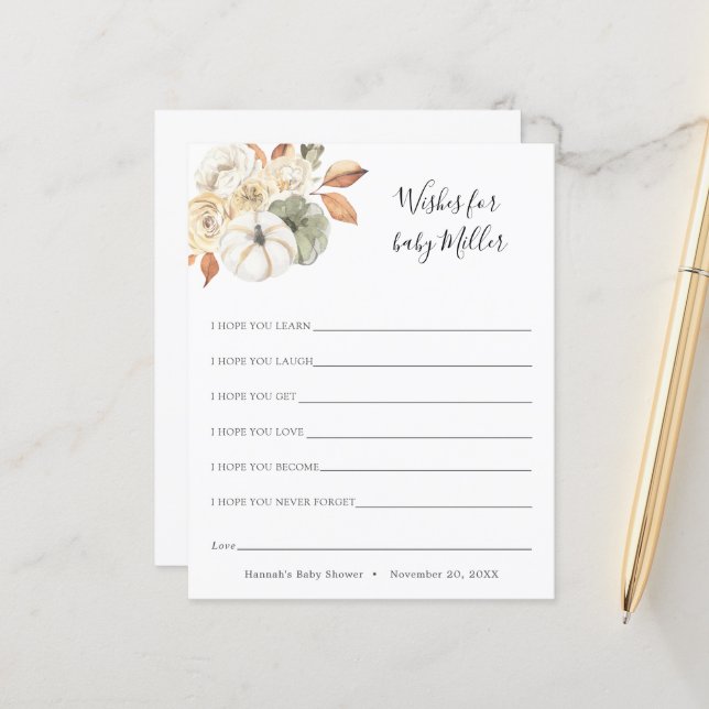 Lámina Deseos otoñales rusos por el bebé (Anverso/Reverso In Situ)