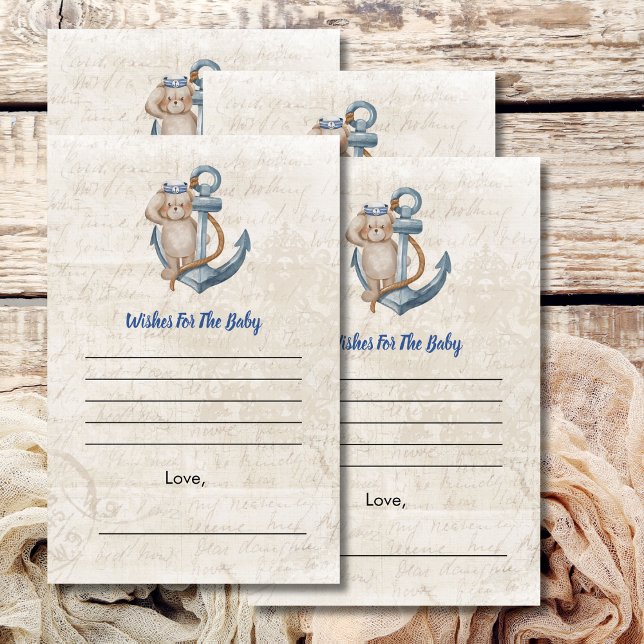 Lámina Deseos para el bebé Ahoy Es un tema de chico náuti (Subido por el creador)