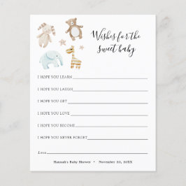 Lámina Deseos para el dulce bebé