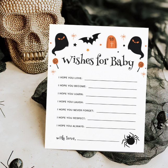Lámina Deseos para el juego de Baby Shower Baby Halloween (Subido por el creador)