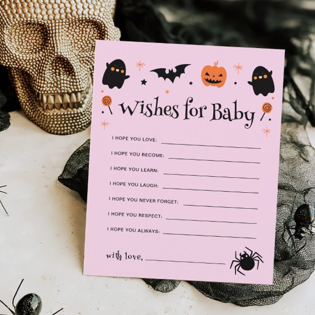 Lámina Deseos para el juego de Baby Shower Baby Halloween (Subido por el creador)