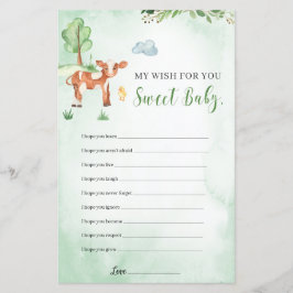 Lámina Deseos para el tema de los animales de granja de c