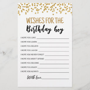 Lámina Deseos por el partido de la fiesta de cumpleaños