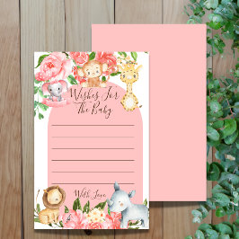 Lámina Deseos Temáticos Del Safari Rosa Para El Juego De 