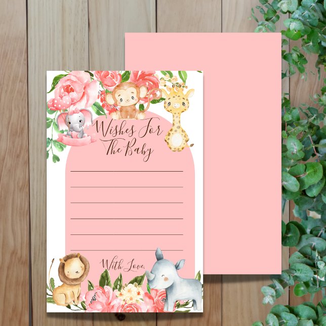 Lámina Deseos Temáticos Del Safari Rosa Para El Juego De  (Subido por el creador)