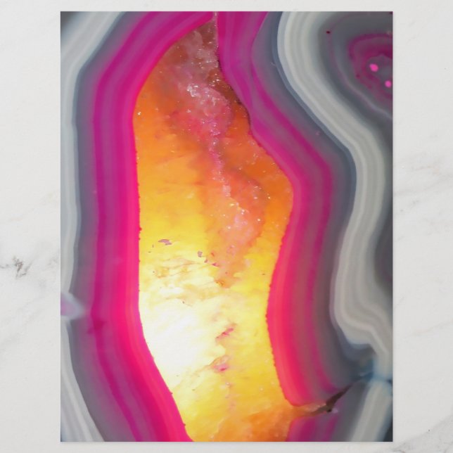 Lámina Deslumbramiento de Geode Rosa de Caída (Anverso)