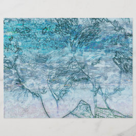 Lámina Desnuda de las olas Verde azuladas verdes del océa