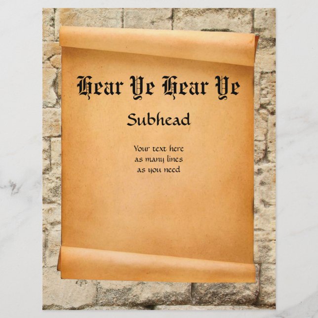 Lámina Desplazarse sobre la pared de piedra proclamación  (Anverso)