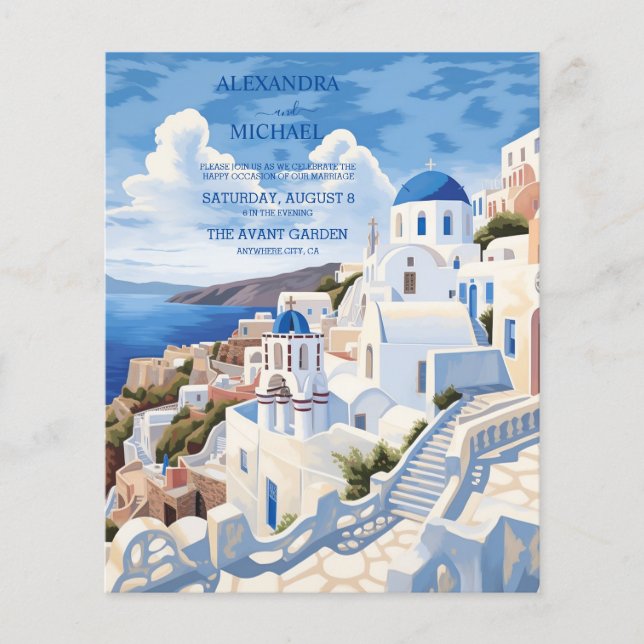 Lámina Destino presupuestario Grecia Boda Santorini (Anverso)