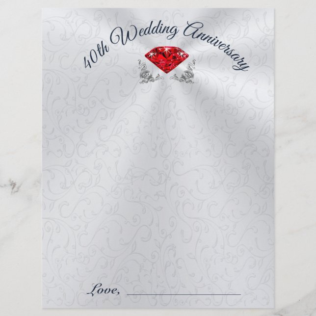 Lámina Desviación de papel de 40 años para 3 agujeros de  (Anverso)