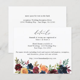 Lámina Detalles de floral azul de la marina de presupuest