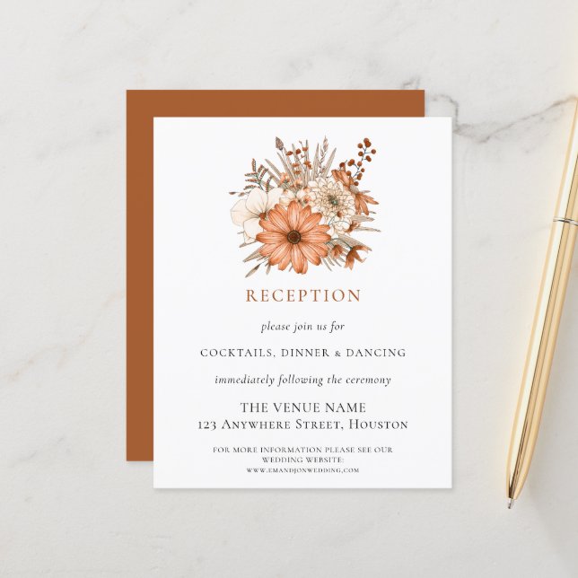 Lámina Detalles de la recepción de bodas de flores de oto (Anverso/Reverso In Situ)