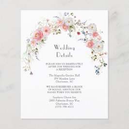 Lámina Detalles del Boda blanco rosado del arco de flores