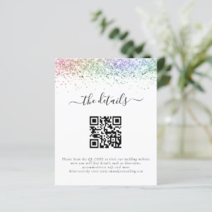 Lámina Detalles del Boda de código QR del Purpurina arcoi
