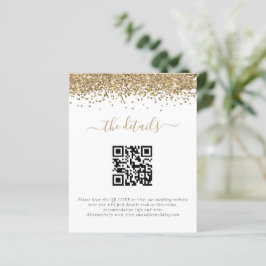 Lámina Detalles del Boda de código QR del Purpurina de or