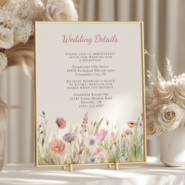 Lámina Detalles del Boda de Flor Silvestre Rosa Dusty de  (Subido por el creador)