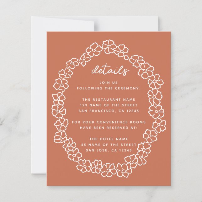 Lámina Detalles del Boda de la floral de terracota (Anverso)