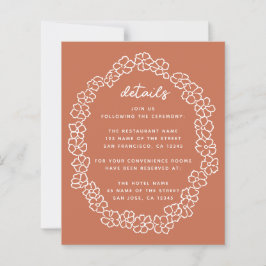 Lámina Detalles del Boda de la floral de terracota