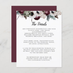 Lámina Detalles del boda presupuestario Plum Sage Ivory P