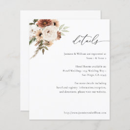 Lámina Detalles del Boho Floral Rústico Neutral Presupues