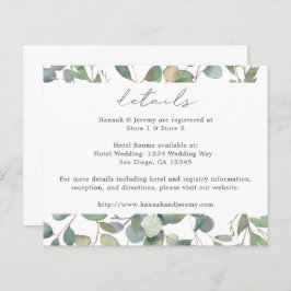 Lámina Detalles del eucalipto ruso del presupuesto