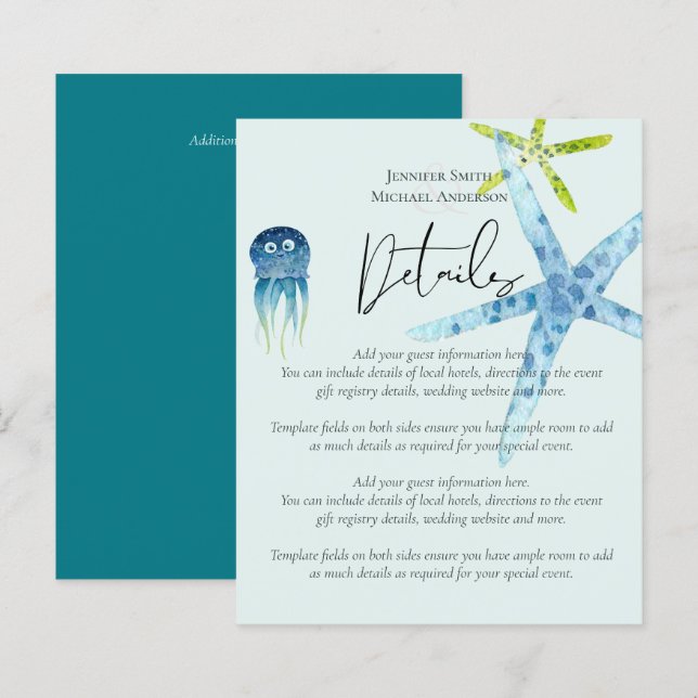 Lámina Detalles del gabinete del Boda de Vida en el Océan (Anverso / Reverso)