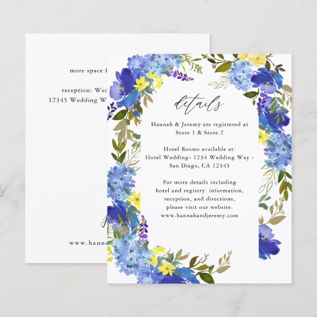 Lámina Detalles del presupuesto azul morado y amarillo fl (Anverso / Reverso)