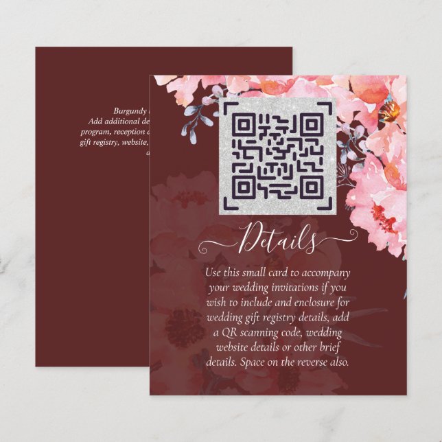 Lámina Detalles del sitio web del Boda de CÓDIGO de CÓDIG (Anverso / Reverso)