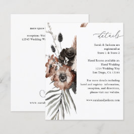 Lámina Detalles Florales Boho Negros y Naturales Presupue