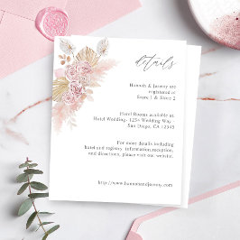 Lámina Detalles florales boho rosa económico
