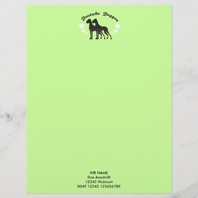 Lámina Deutsche Doggen (Anverso)