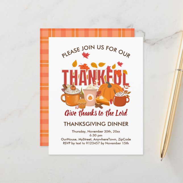 Lámina Día de Acción de Gracias al cristiano presupuestal (Anverso/Reverso In Situ)