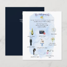 Día de presupuesto de invitaciones modernas de la