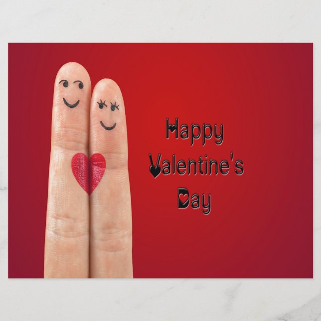 Lámina Día de San Valentín Dedos Felices (Anverso)