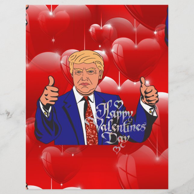 Lámina día de San Valentín donald trump (Anverso)