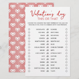 Lámina Día de San Valentín Juego Este o aquel Editable