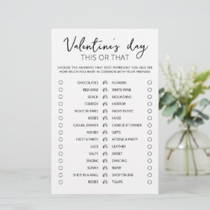Lámina Día de San Valentín Juego Este o aquel Editable