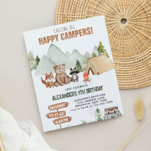 Día del Aniversario de la Feliz Camper Camping par
