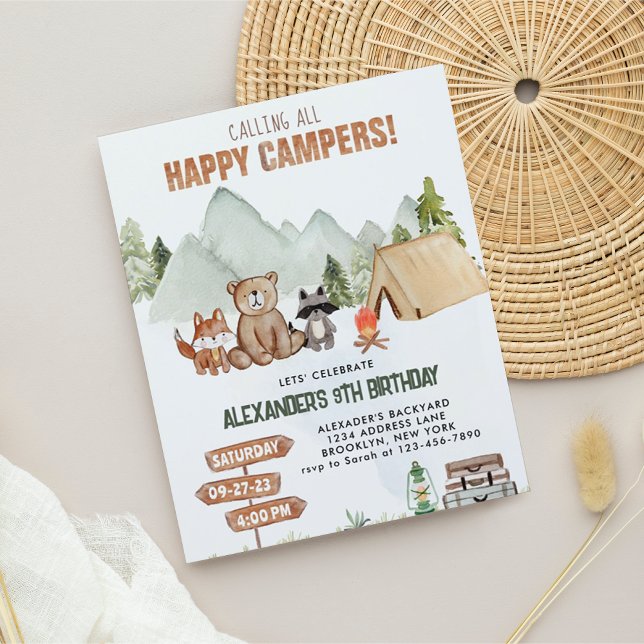 Lámina Día del Aniversario de la Feliz Camper Camping par (Subido por el creador)