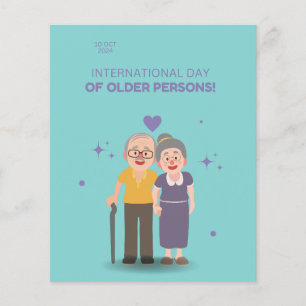 Lámina Día Internacional de las Personas de Edad 1° de oc