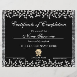 Lámina Diamante del Premio de Certificación de Finalizaci