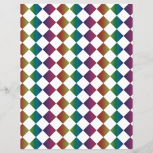 Lámina Diamante Multicolor Harlequin Colorido A Cuadros