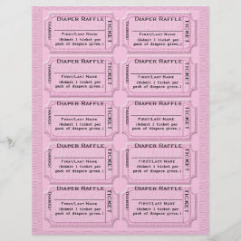 Lámina Diaper Raffle Tickets Cul Baby Shower