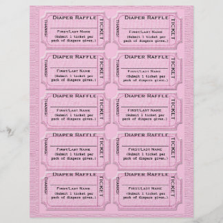 Lámina Diaper Raffle Tickets Cul Baby Shower